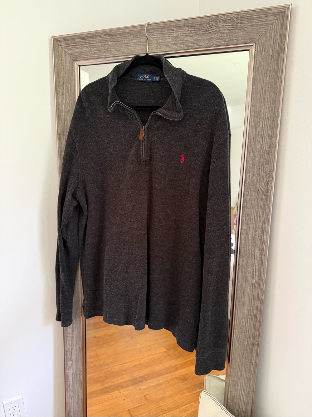 Polo Ralph Lauren Charcoal Quarter-Zip Sweater
